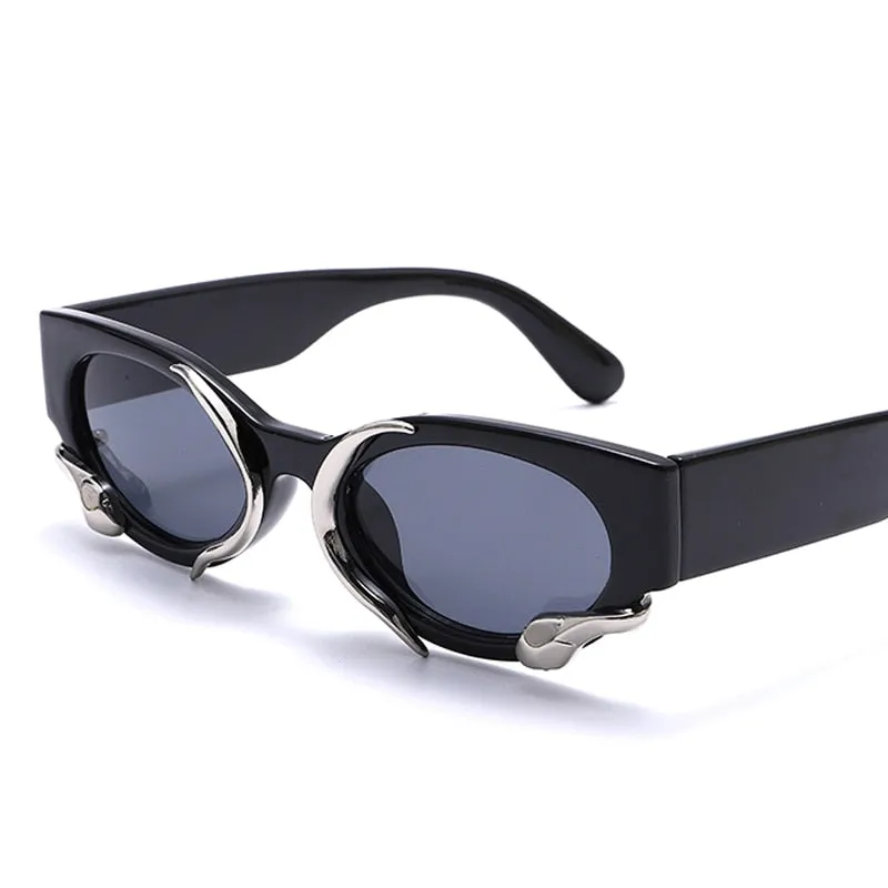 Unique Design Steampunk Oval Sunglasses (   more colors)
