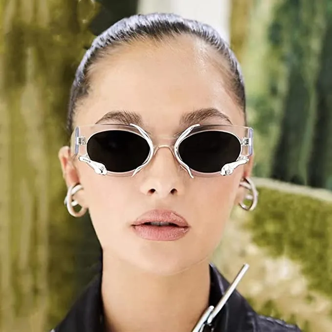 Unique Design Steampunk Oval Sunglasses (   more colors)