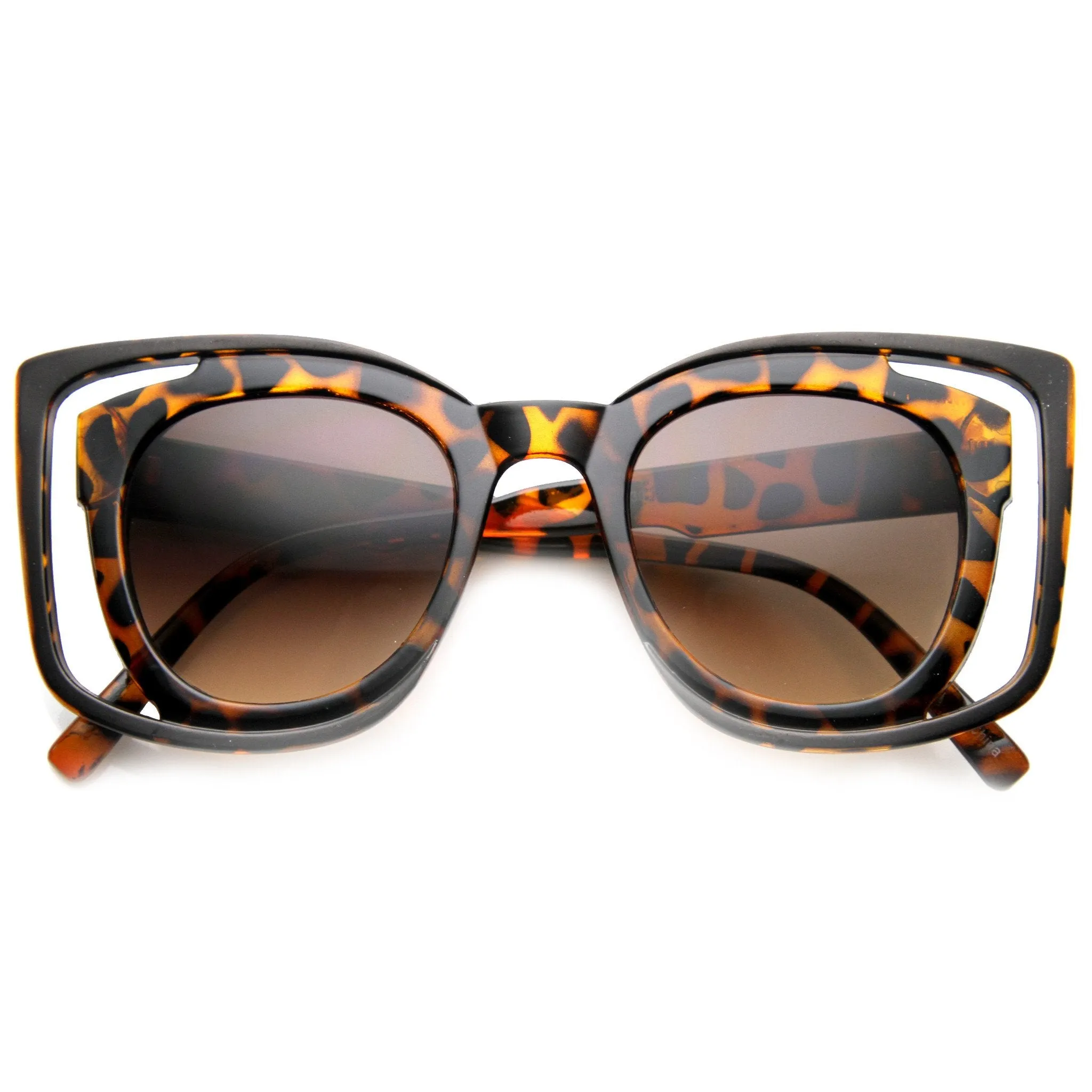 Unique Double Frame Square Women's Fashion Sunglasses