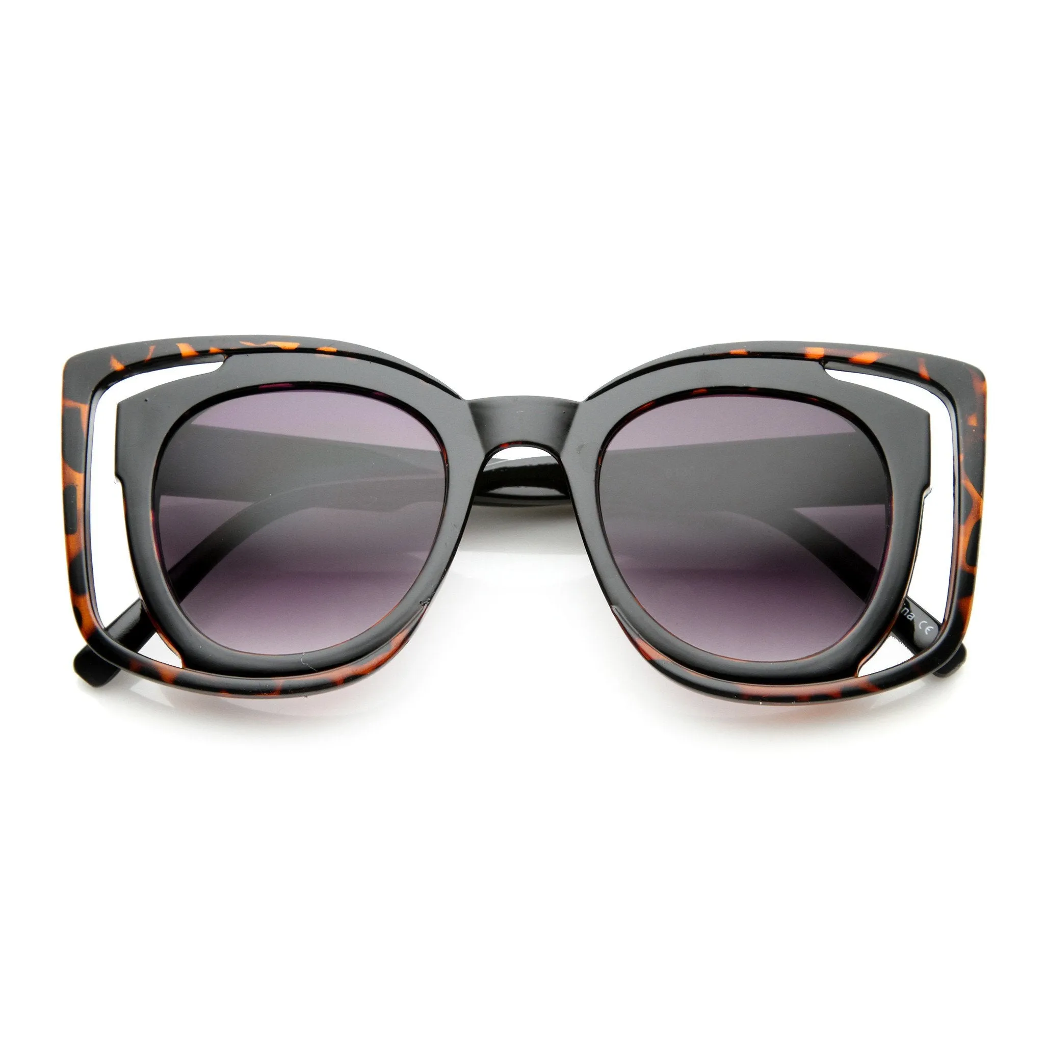 Unique Double Frame Square Women's Fashion Sunglasses