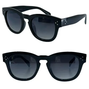 Unisex Designer Black Classic Sunglasses with Key hole Nose