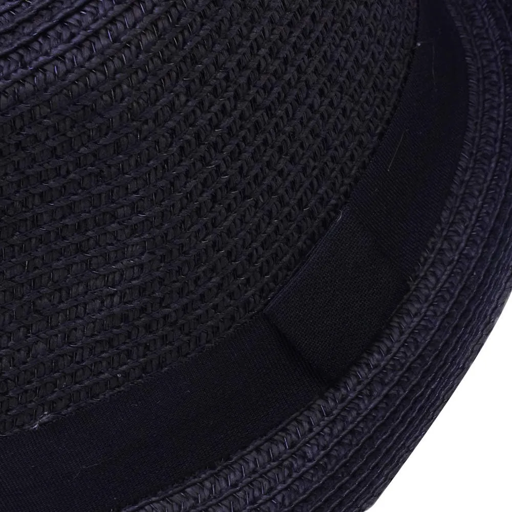 Unisex Kids Boys Girls Straw Hat Fedora Cap Jazz Hat Short Brim Sun Hat