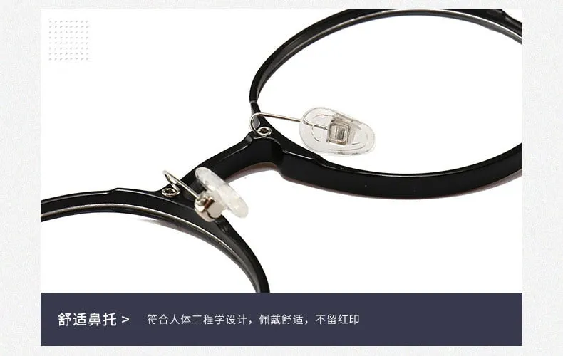 Unisex Round Ultem Steel Full Rim Eyeglasses 1192