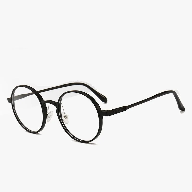 Unisex Round Ultem Steel Full Rim Eyeglasses 1192