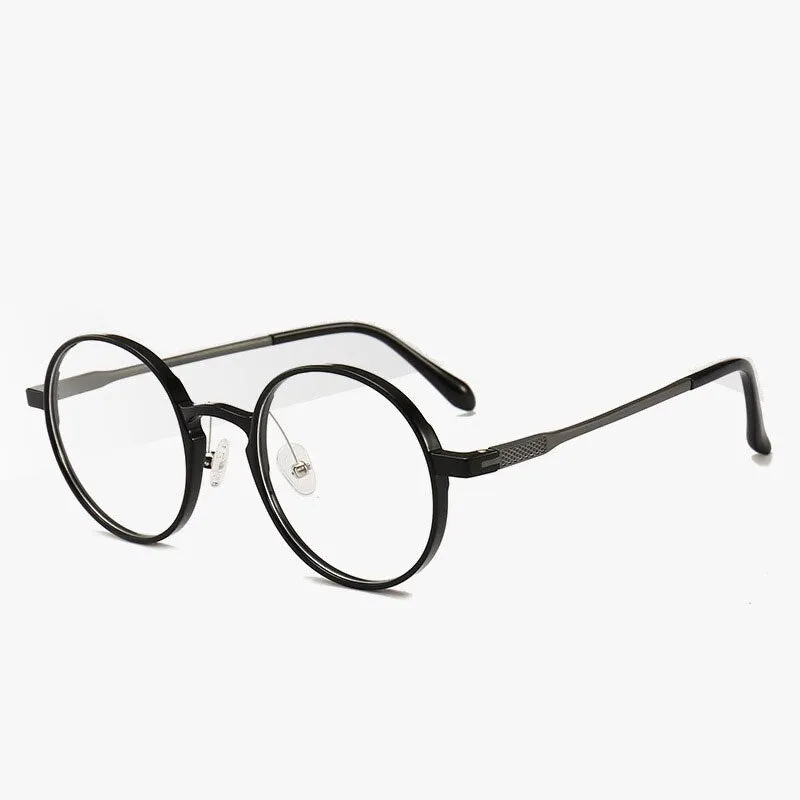 Unisex Round Ultem Steel Full Rim Eyeglasses 1192