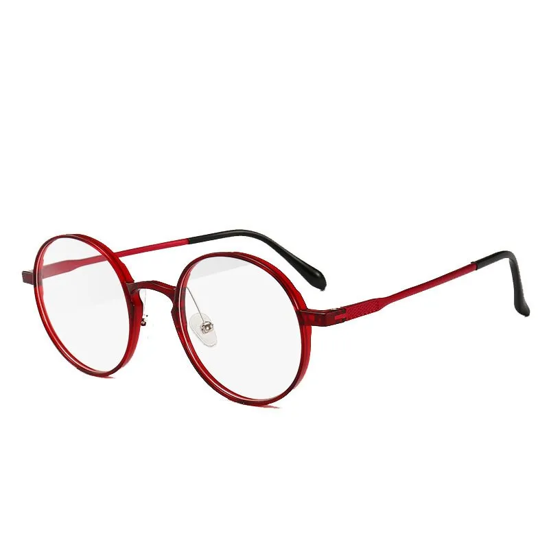 Unisex Round Ultem Steel Full Rim Eyeglasses 1192