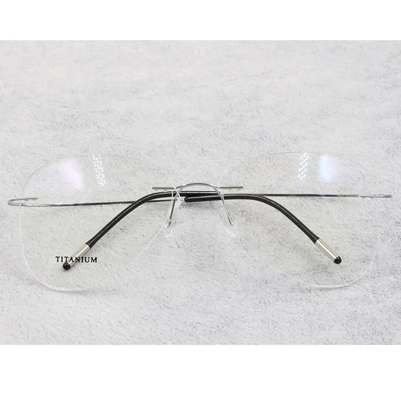 Unisex Titanium Rimless Frame Eyeglasses P9961