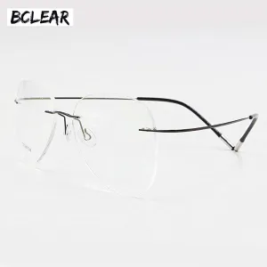 Unisex Titanium Rimless Frame Eyeglasses P9961