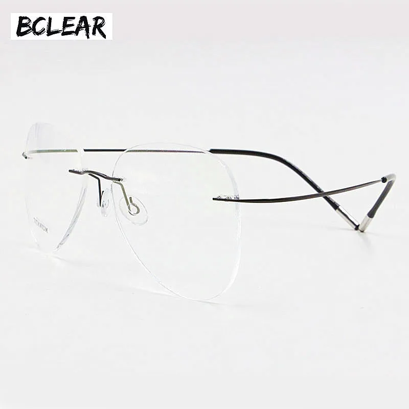 Unisex Titanium Rimless Frame Eyeglasses P9961