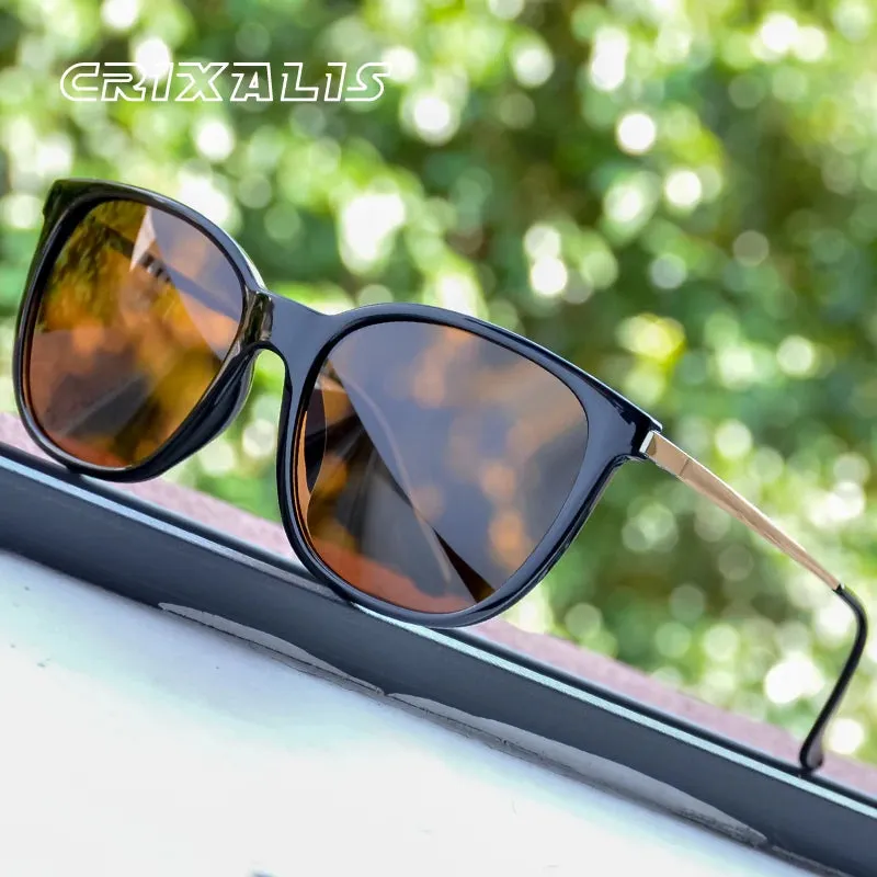 Unisex UV400 Anti-Glare Retro Driving Eyewear - Square Polarized Sunglasses