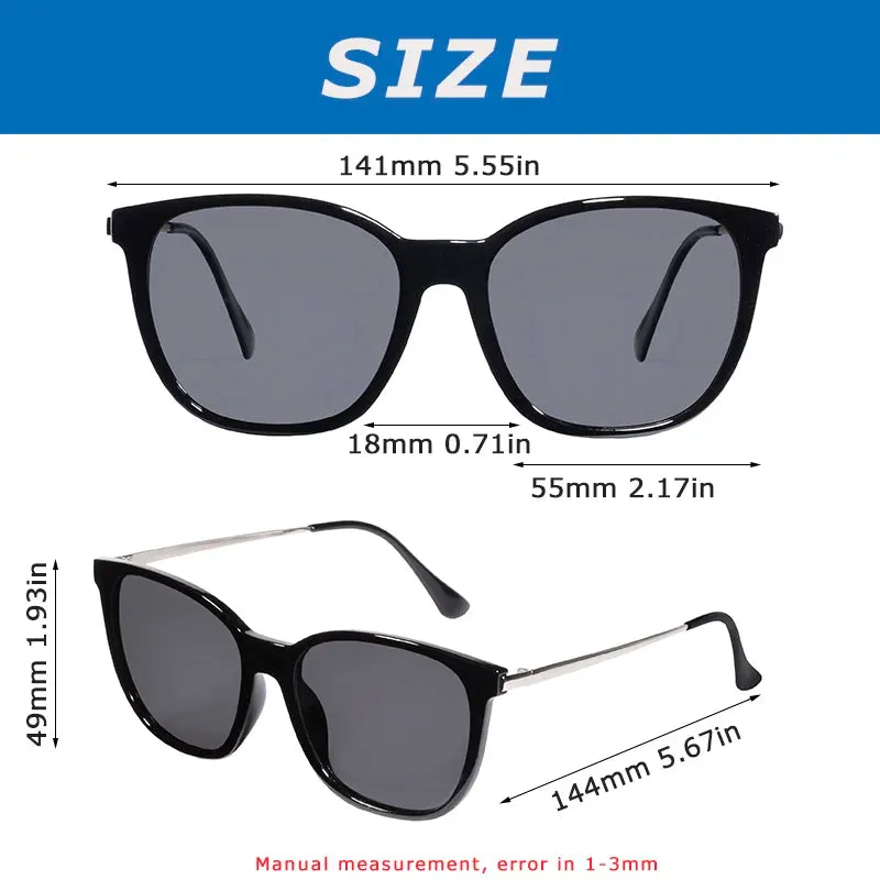 Unisex UV400 Anti-Glare Retro Driving Eyewear - Square Polarized Sunglasses