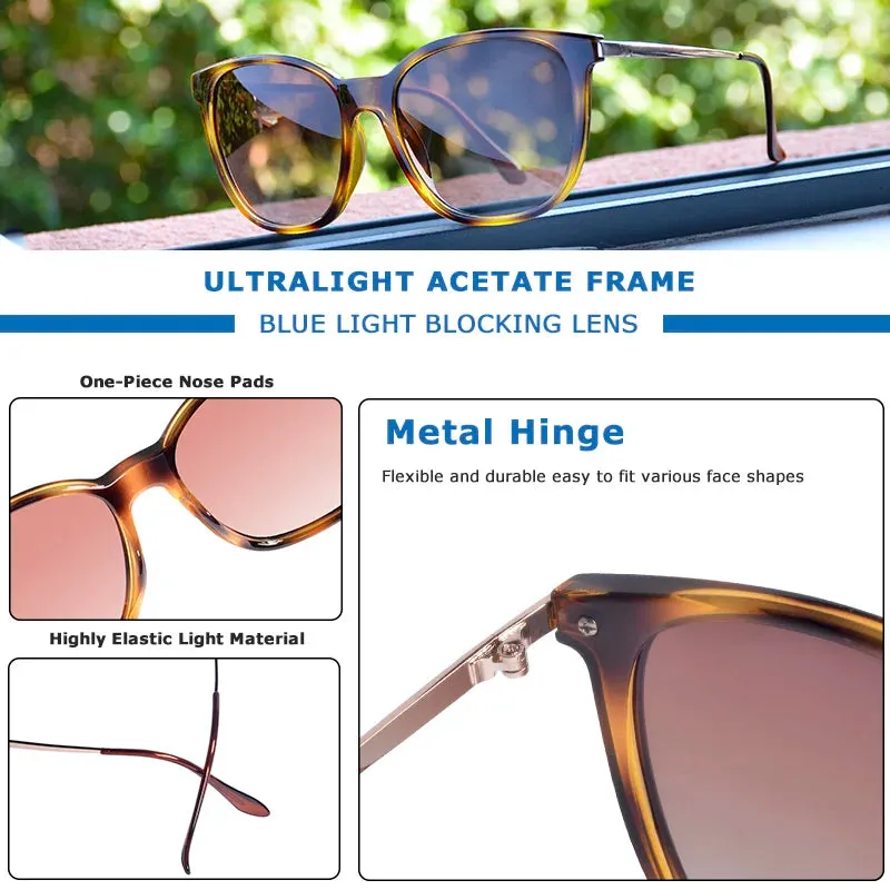Unisex UV400 Anti-Glare Retro Driving Eyewear - Square Polarized Sunglasses