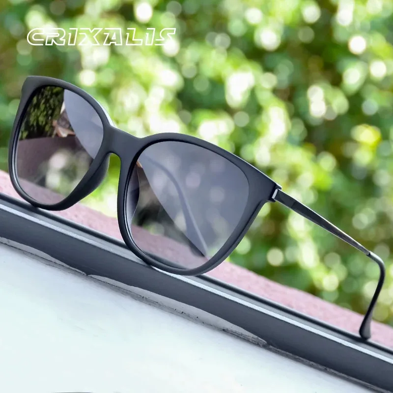 Unisex UV400 Anti-Glare Retro Driving Eyewear - Square Polarized Sunglasses