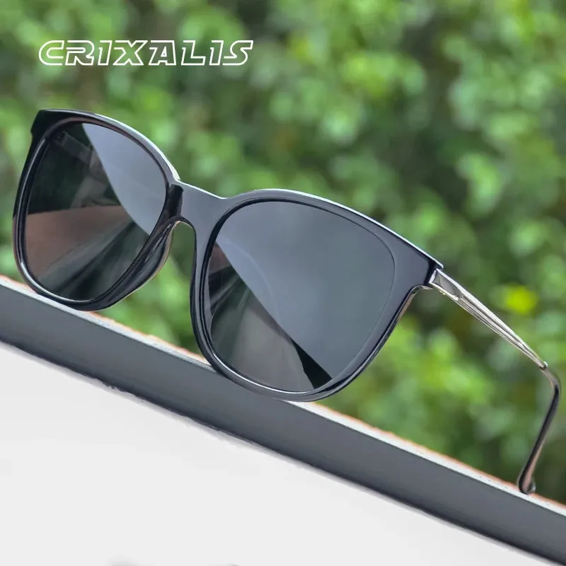 Unisex UV400 Anti-Glare Retro Driving Eyewear - Square Polarized Sunglasses
