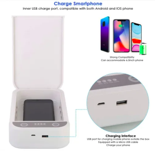 UV Light Phone Sterilizer And Sanitizer For Smartphone Disinfection
