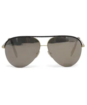 V. Beckham Black Aviator Sunglasses