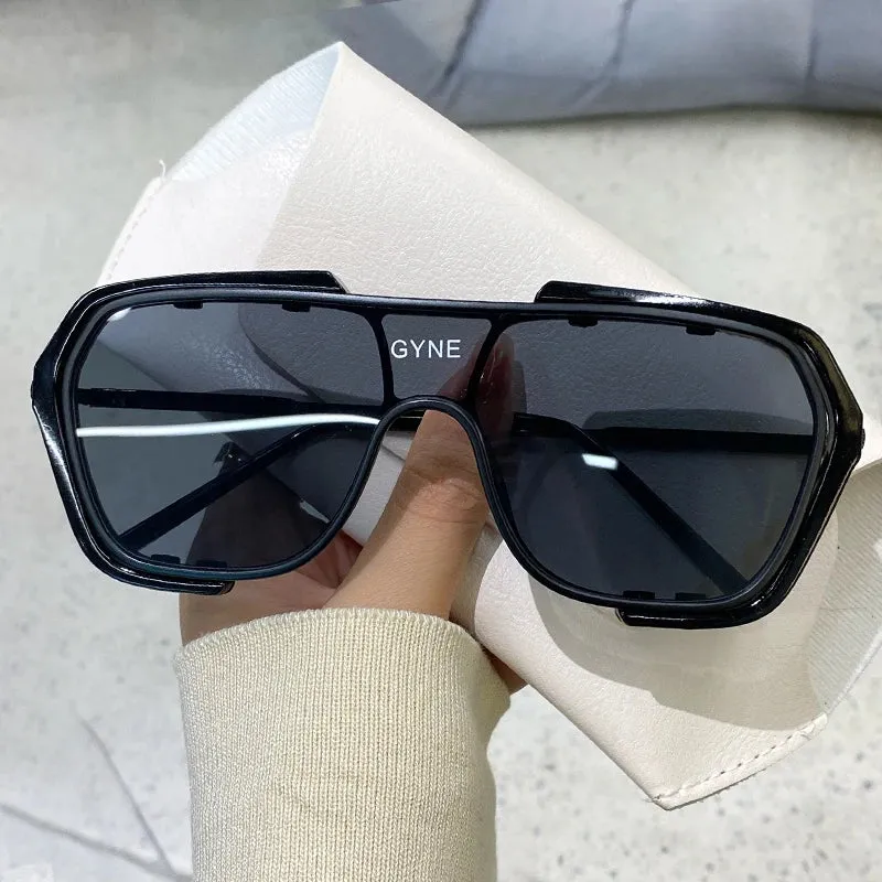 VAIGE Oversized Mirror Sunglasses - UV400 Goggles in Red, Green, Blue, and Gold