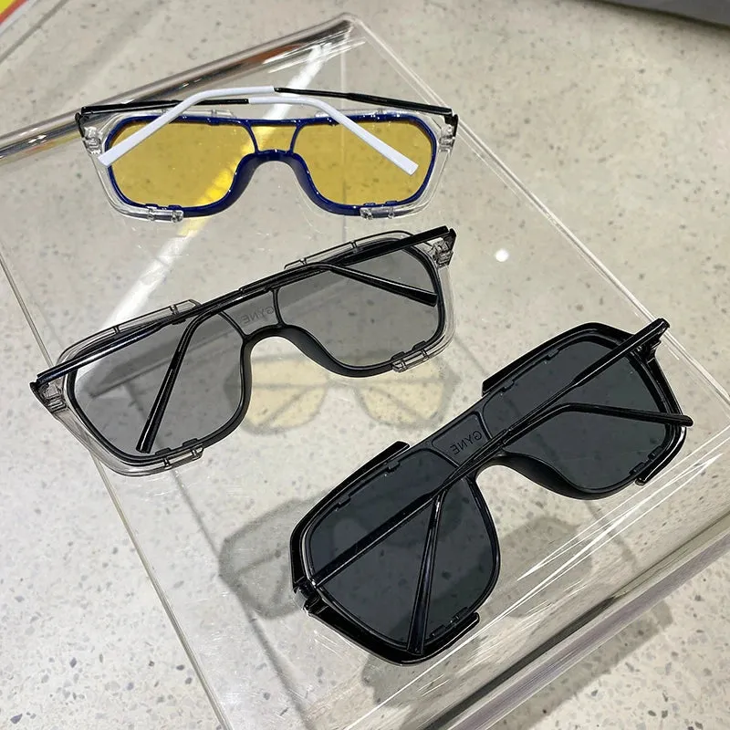VAIGE Oversized Mirror Sunglasses - UV400 Goggles in Red, Green, Blue, and Gold