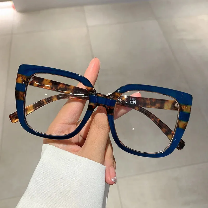 VAIGE Vibrant Multicolor Oversized Square Eyeglasses