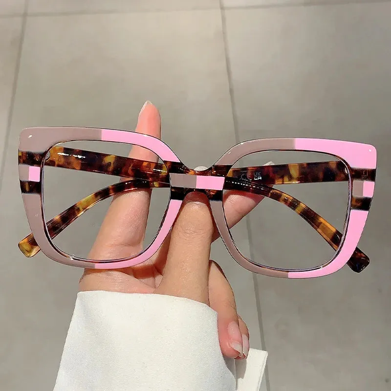 VAIGE Vibrant Multicolor Oversized Square Eyeglasses