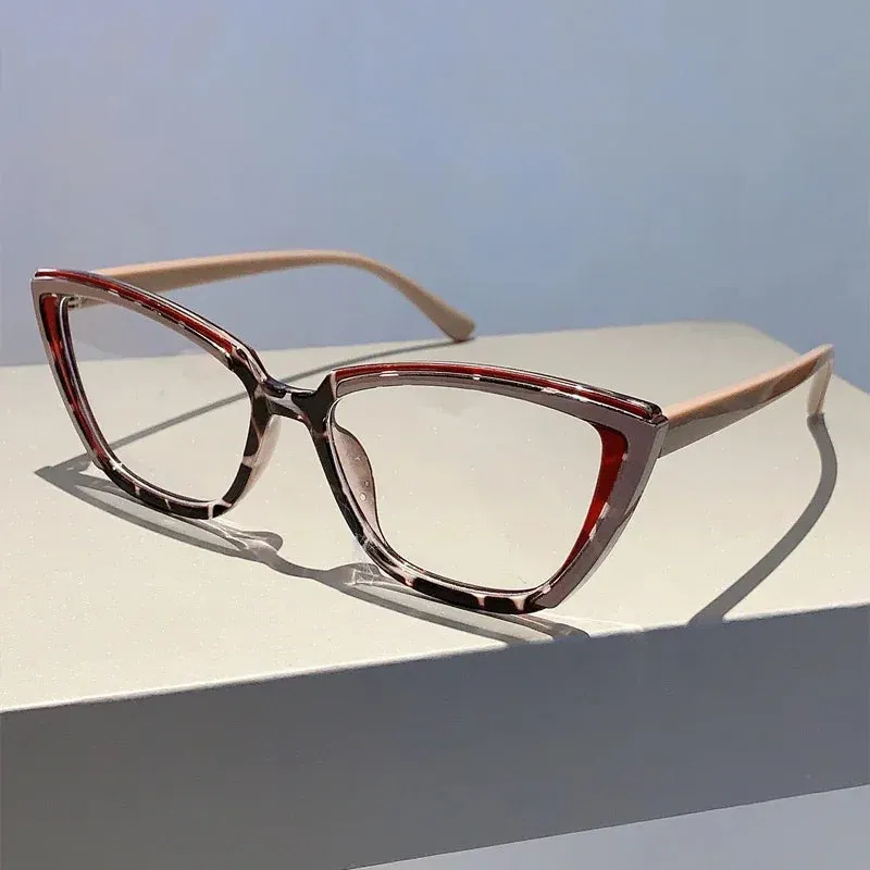 VAIGE Vintage Cat Eye Sunglasses with Blue Light Blocking Technology - Available in Red, Green, Blue, Yellow, Cyan, Gold, Silver, and Purple