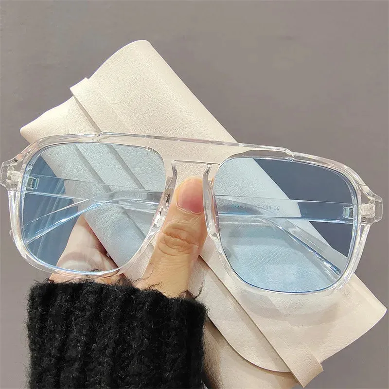 VAIGE Vintage Oversized Sunglasses - Chic Black Frames with UV400 Protection