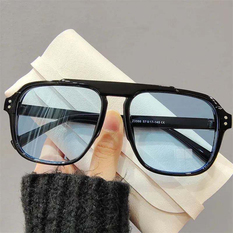 VAIGE Vintage Oversized Sunglasses - Chic Black Frames with UV400 Protection