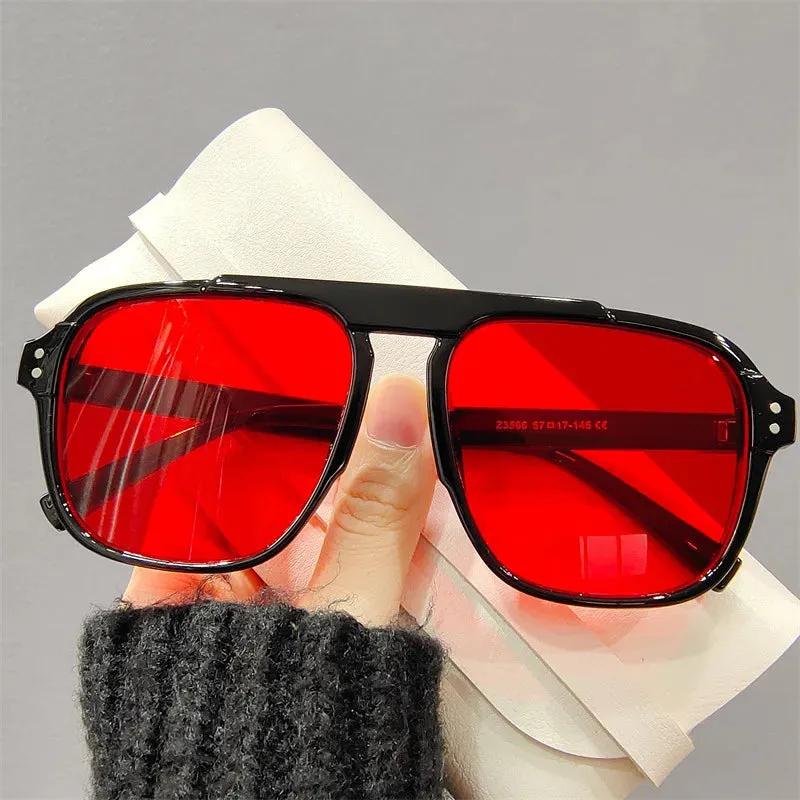 VAIGE Vintage Oversized Sunglasses - Chic Black Frames with UV400 Protection