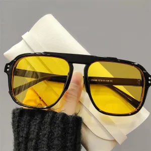 VAIGE Vintage Oversized Sunglasses - Chic Black Frames with UV400 Protection