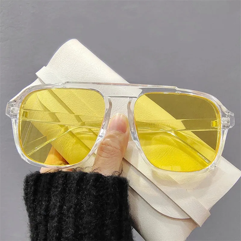 VAIGE Vintage Oversized Sunglasses - Chic Black Frames with UV400 Protection