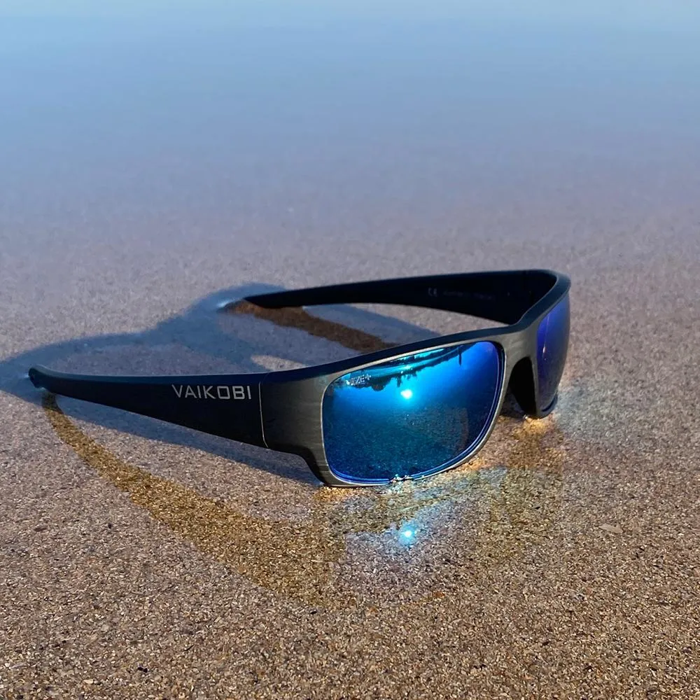 Vaikobi - Sorrento Polarized Sunglasses - Black/Cyan