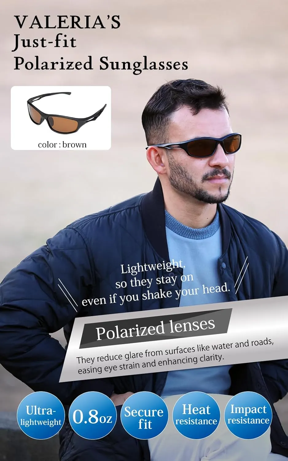 valeria Polarised Sports Sunglasses TAC Lenses Hard Case Included TYPE2