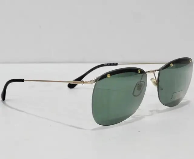 Versace 1990s Black/Gold Sunglasses