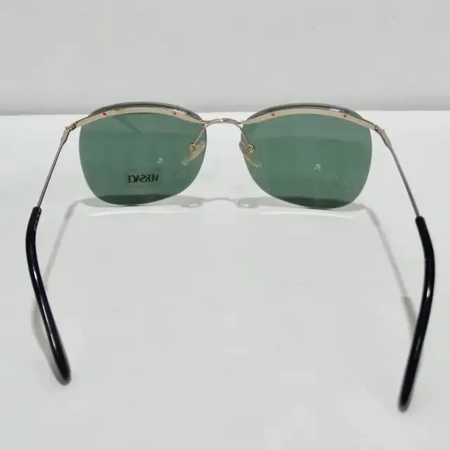 Versace 1990s Black/Gold Sunglasses