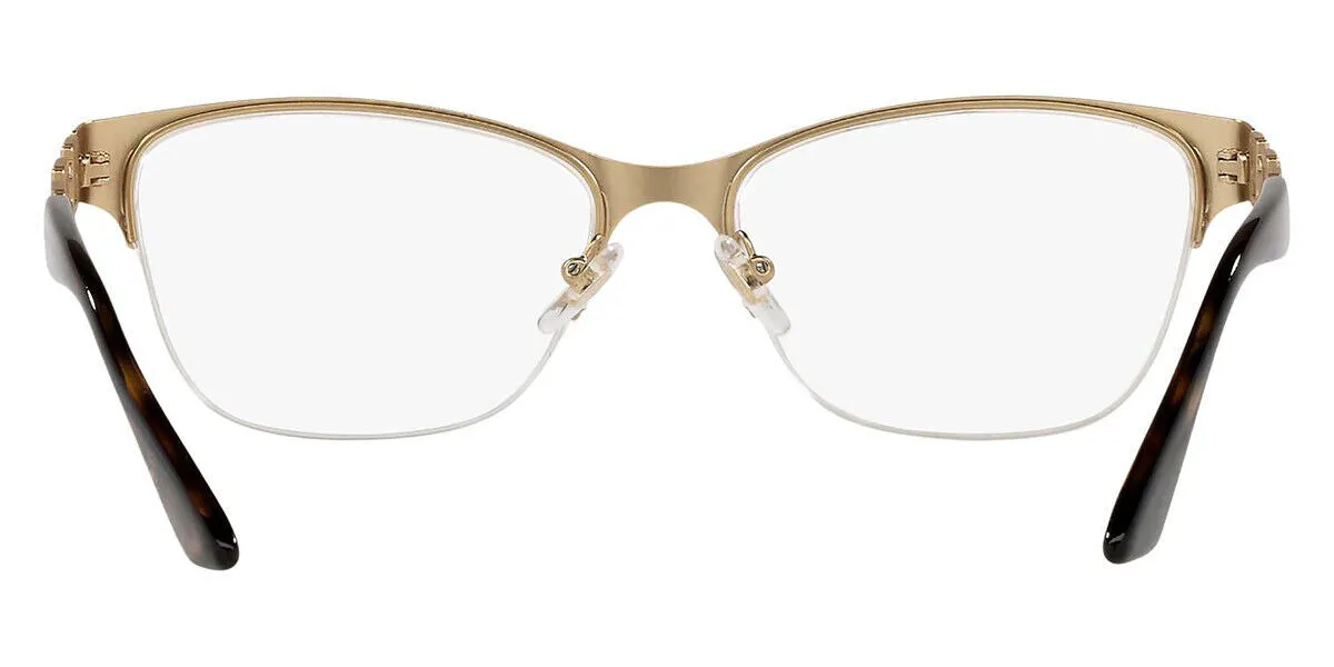 VERSACE Matte Gold Half Rim Metal Women Eyeglasses Frame VE1270 1410 54mm