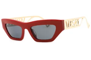 Versace Rectangle Sunglasses Red/Dark Grey