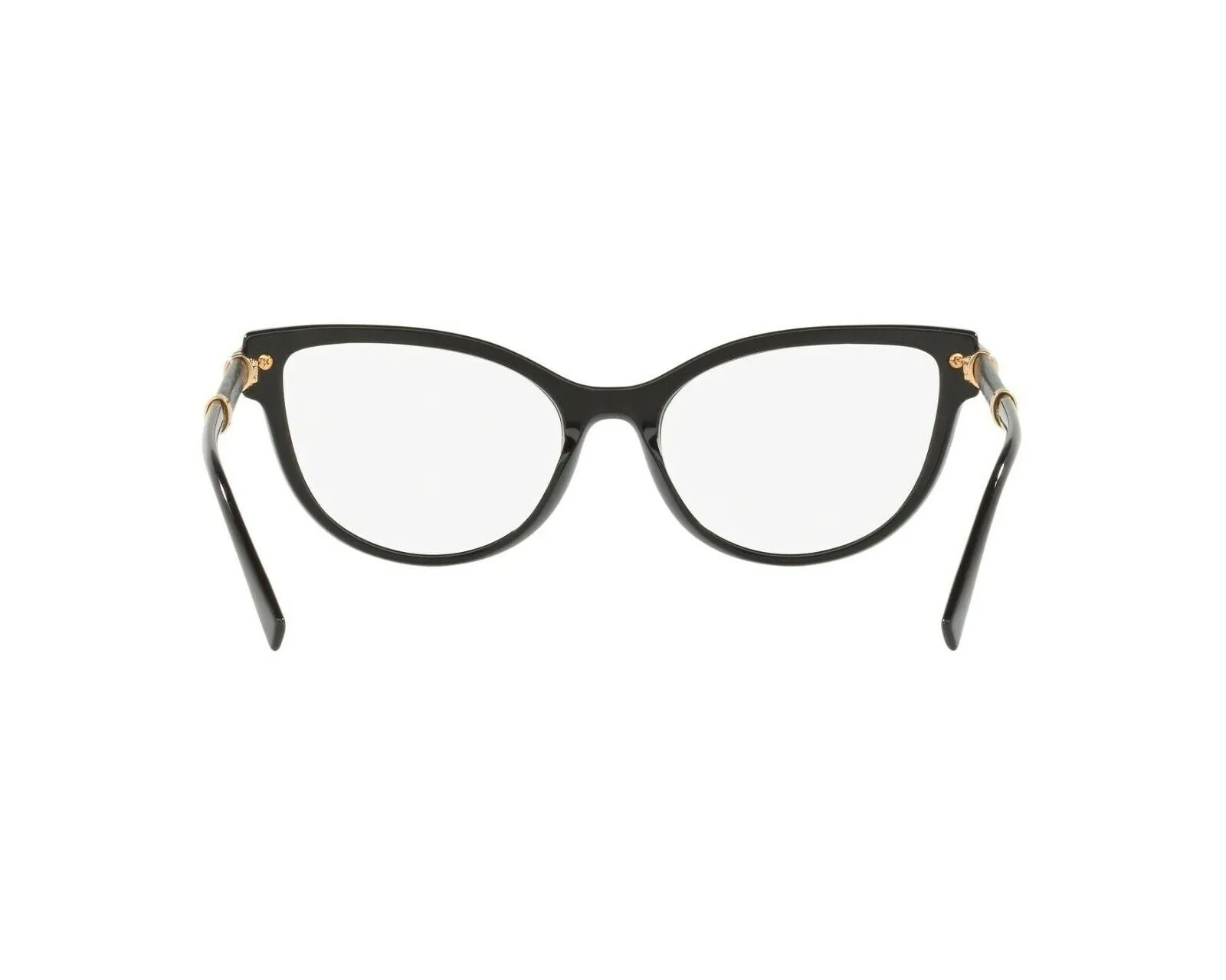 VERSACE V-Rock Black Gold Cat Eye EyeGlasses Frame Glasses VE 3270Q GB1 54