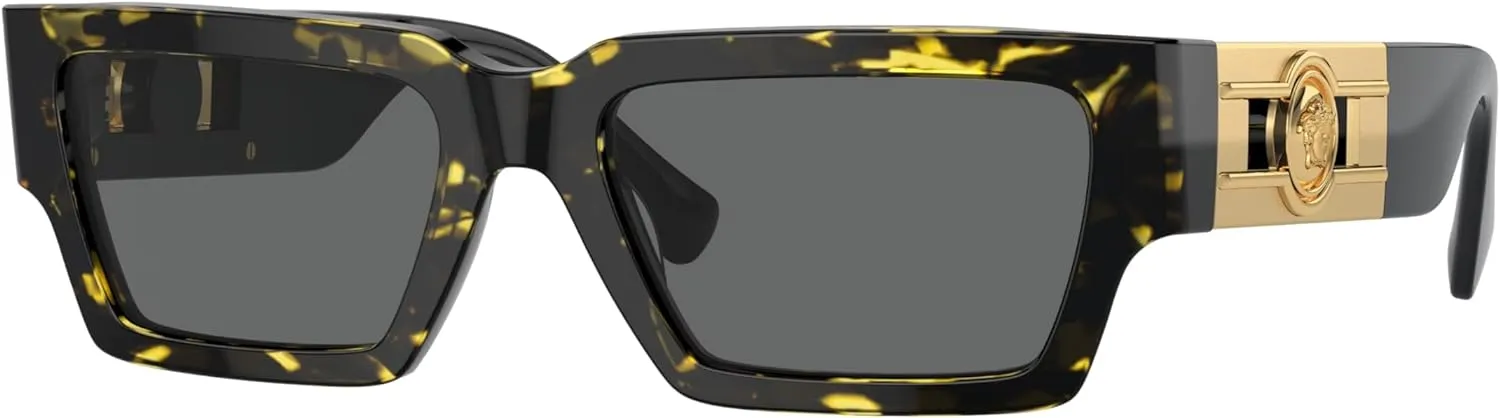 Versace VE4459 Rectangle Sunglasses for Men for Women   BUNDLE With Designer iWear Complimentary Eyewear Kit