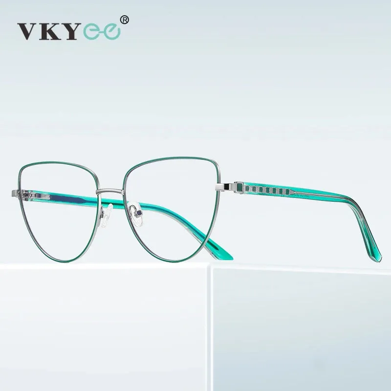 Vicky Unisex Full Rim Alloy Cat Eye Reading Glasses 3065