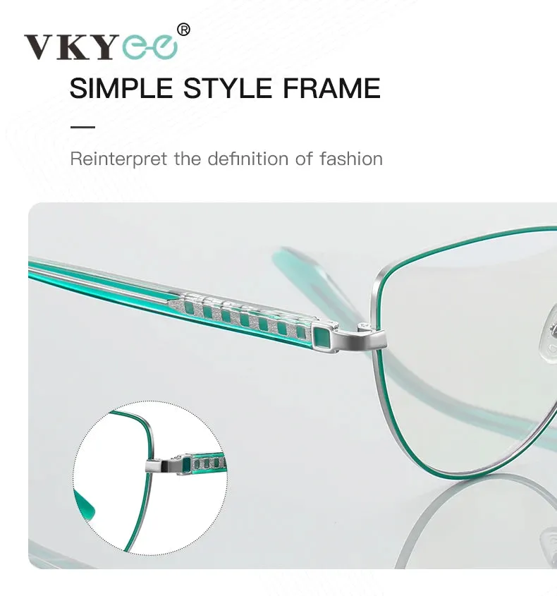 Vicky Unisex Full Rim Alloy Cat Eye Reading Glasses 3065