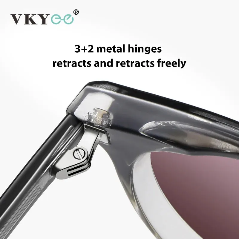 Vicky Unisex Full Rim Round Acetate Myopic Reading Glasses Polarized 31102