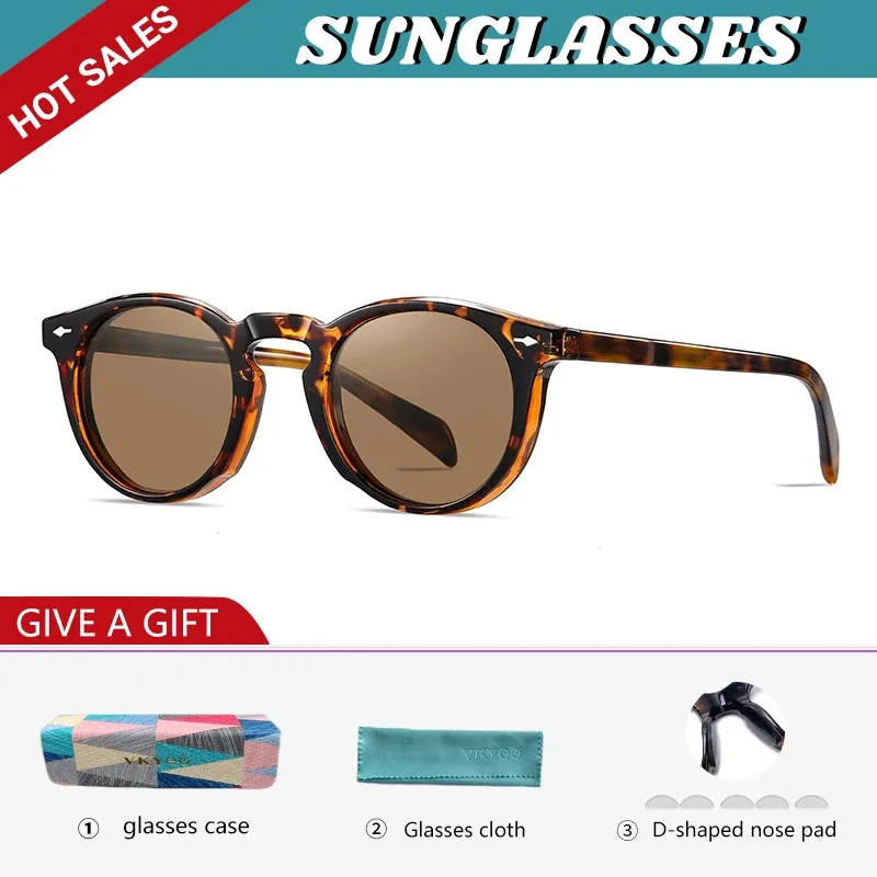 Vicky Unisex Full Rim Round Acetate Myopic Reading Glasses Polarized 31102