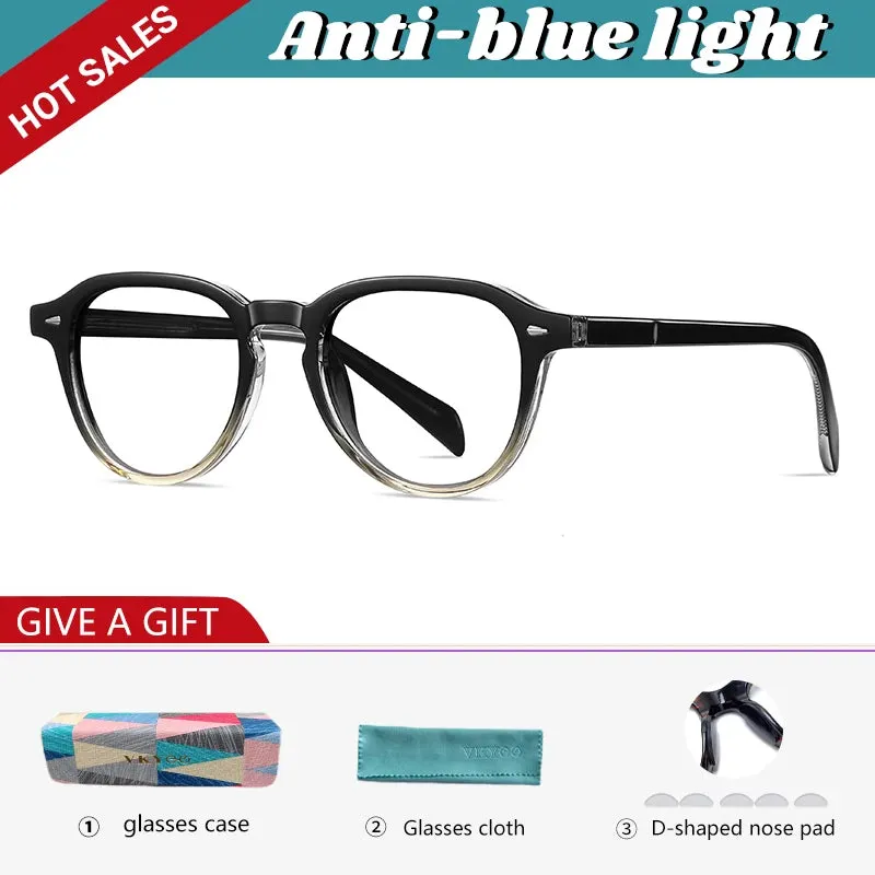 Vicky Unisex Full Rim Square Acetate Myopic Reading Glasses 31101