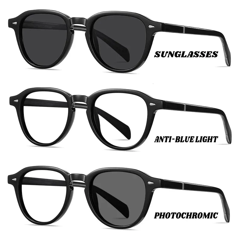 Vicky Unisex Full Rim Square Acetate Myopic Reading Glasses 31101
