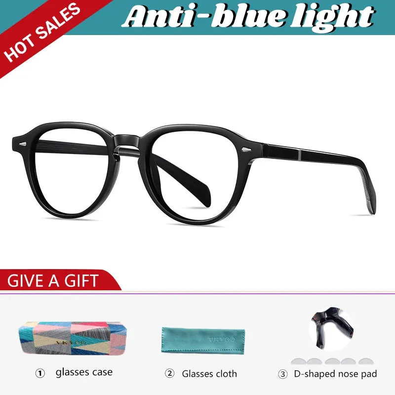 Vicky Unisex Full Rim Square Acetate Myopic Reading Glasses 31101