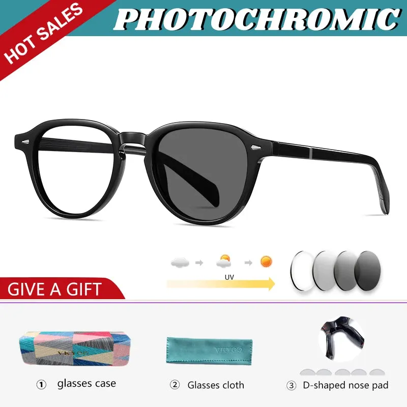 Vicky Unisex Full Rim Square Acetate Myopic Reading Glasses 31101
