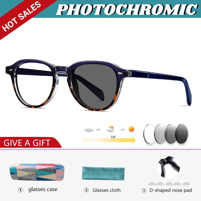 Vicky Unisex Full Rim Square Acetate Myopic Reading Glasses 31101