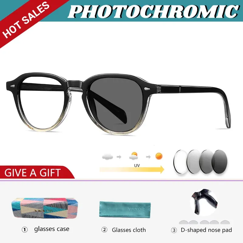 Vicky Unisex Full Rim Square Acetate Myopic Reading Glasses 31101