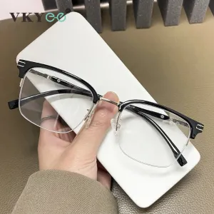 Vicky Unisex Semi Rim Square Tr 90 Titanium Reading Glasses 2242