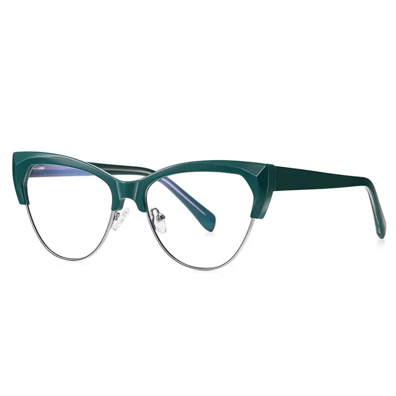 Vicky Women's Full Rim Cat Eye Tr 90 Alloy Reading Glasses 2179